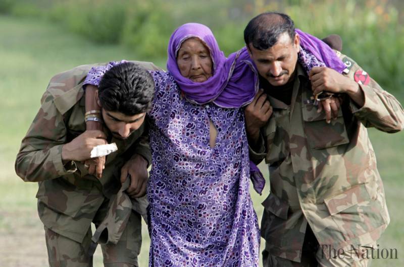 Army rescues 5 people stranded in river