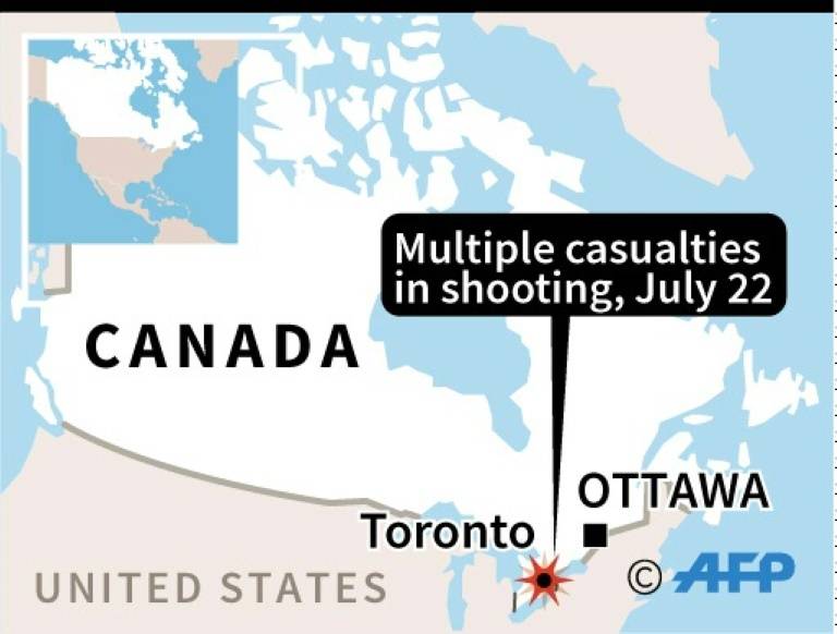 Nine shot in downtown Toronto, gunman dead: police