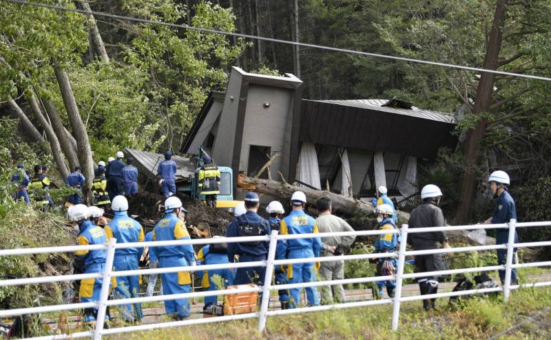 Landslides after powerful quake hits Japan's Hokkaido