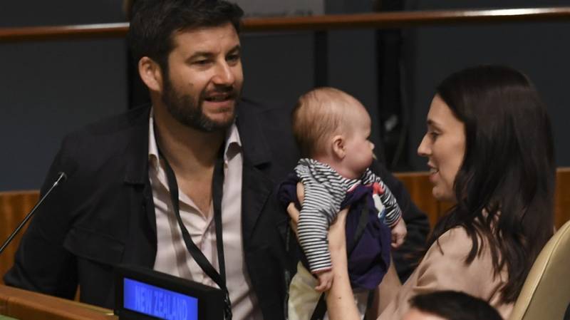 N'Zealand PM makes UN history with first baby