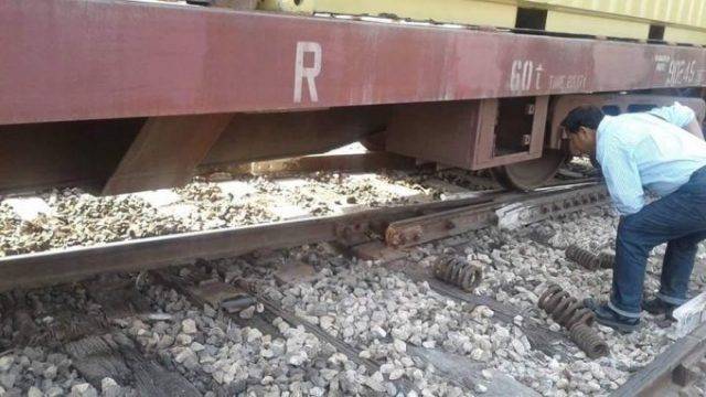 Two bogies of freight train derail, rescue work launched
