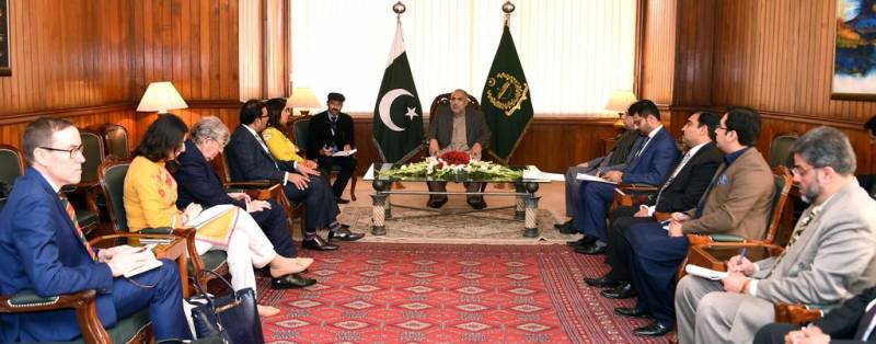 Asad Qaiser, British delegation discuss grave HR situation in occupied Kashmir
