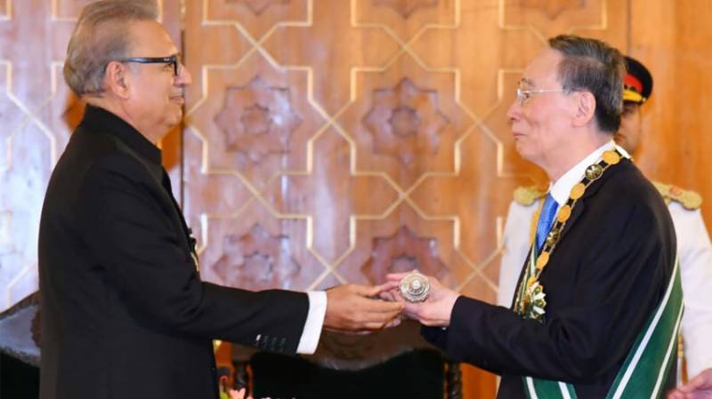 President confers Nishan-e-Pakistan on Chinese vice-president