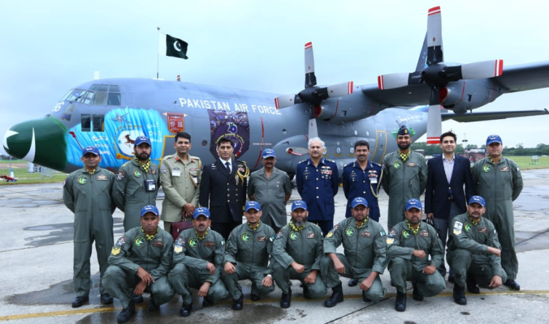 Air chief witnesses static display of PAF C-130 at Royal International Air Tattoo