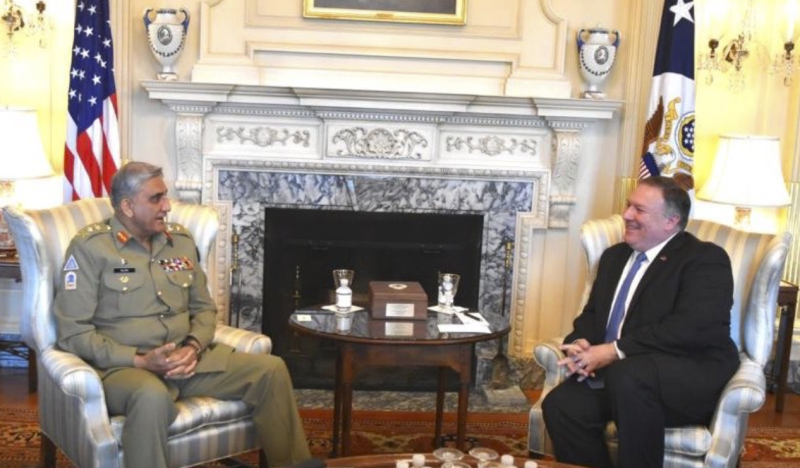 Pak Army Chief Gen Bajwa meets Pompeo during US State Dept visit