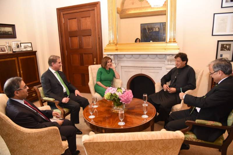 PM Imran Khan meets US House Speaker Nancy Pelosi