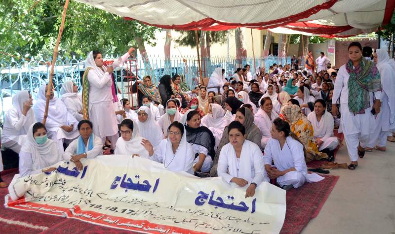 Nurses stage protest in Quetta 