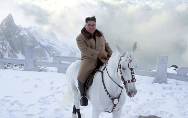 Kim Jong-un: North Korean leader rides horse up sacred mountain