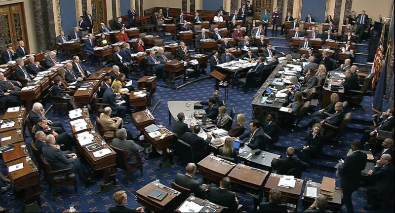 US Senate votes to approve Trump impeachment trial rules