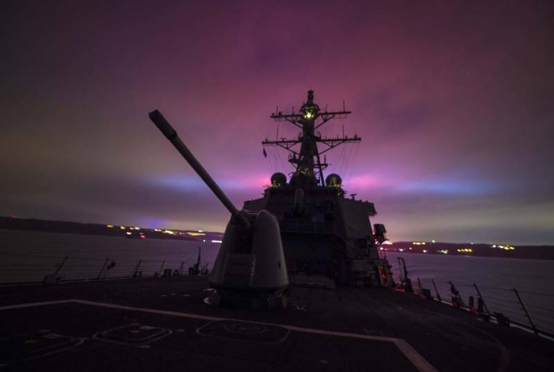 Russian Navy monitoring USS Ross Destroyer in Black Sea