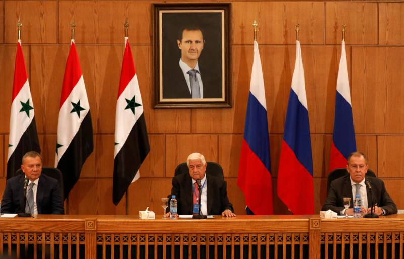 Russian FM Lavrov arrives in Damascus for talks with Syrian President Assad, FM Muallem 