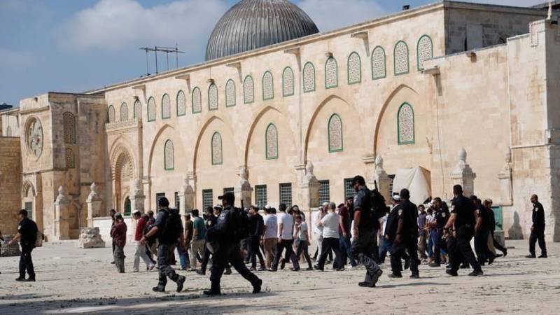 Dozens of Israeli settlers storm Al-Aqsa complex