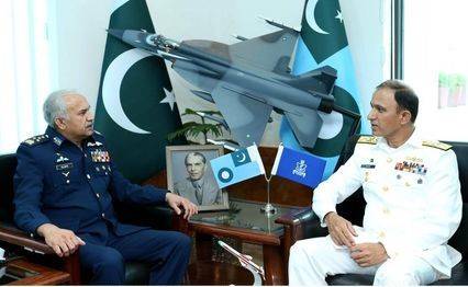 Newly appointed Chief of Naval staff calls on air Chief at air headquarters