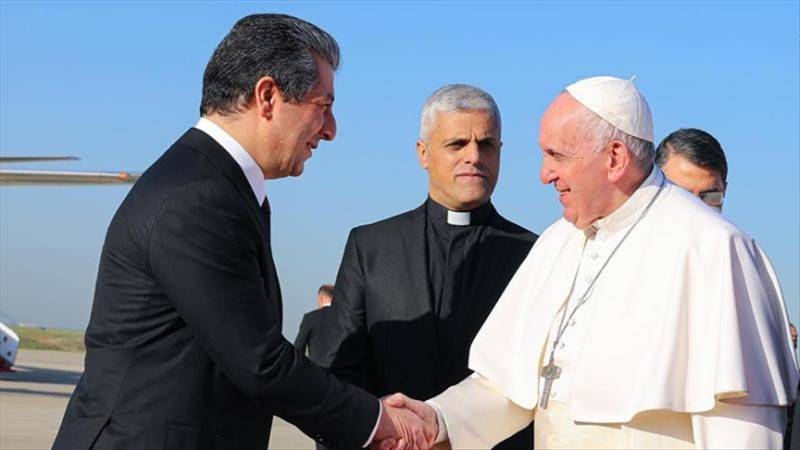 Pope Francis visits Erbil, meets Kurdish leaders