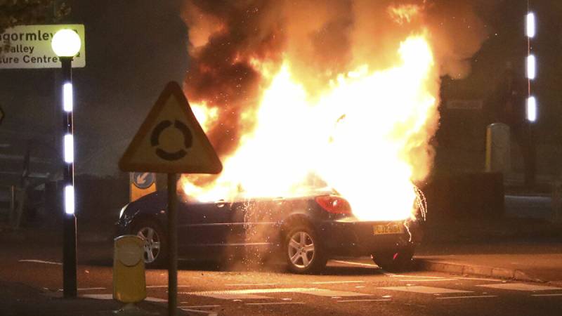 Petrol bombs, bricks thrown at police in third night of violence in Northern Ireland
