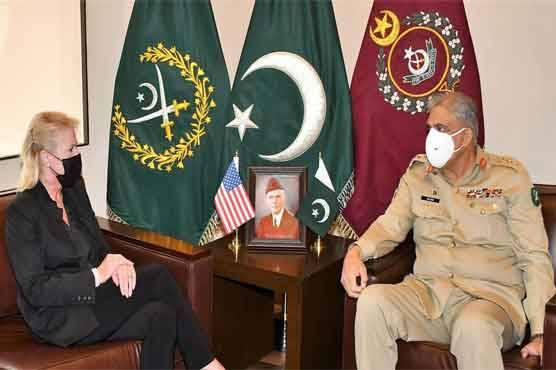 US Charge d' Affairs to Pakistan Angela Aggeler calls on COAS