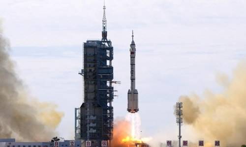 Chinese astronauts edge into space From Tiangong space station for second time