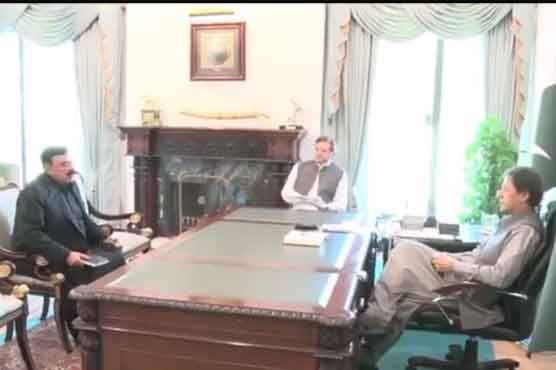 Sheikh Rasheed calls on PM Imran Khan in Islamabad