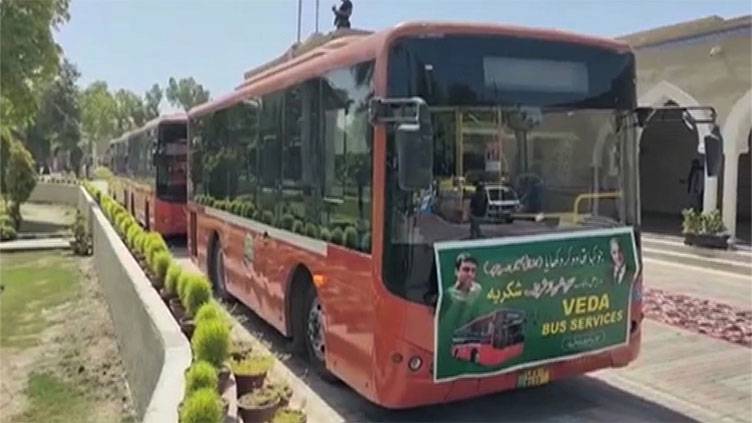 Eight more buses reach Bahawalpur on CM Hamza's directives
