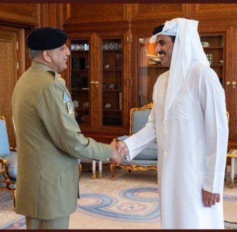 COAS Gen Bajwa calls on Qatar’s Emir Sheikh Tamim Bin Hamad Al Thani