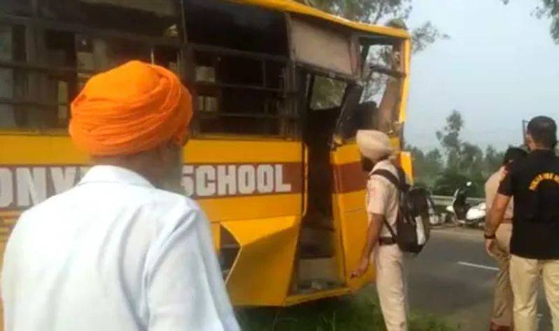 Khanpur: Student among two killed as truck ramps into college bus