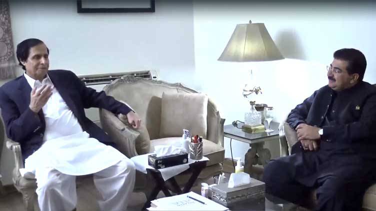 Senate chairman Sadiq Sanjrani meets Punjab CM Pervaiz Elahi