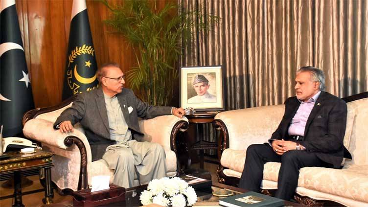 Ishaq Dar briefs President on economic situation of country