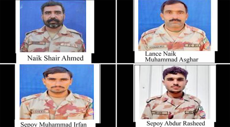 Four soldiers martyred at Jalgai Sector