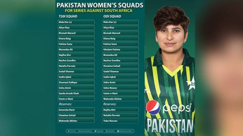 Pakistan women's squad for white-ball series against South Africa announced