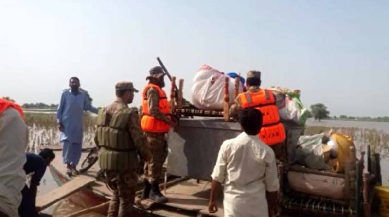 Pak Army’s rescue, relief efforts continue in areas inundated by flood water