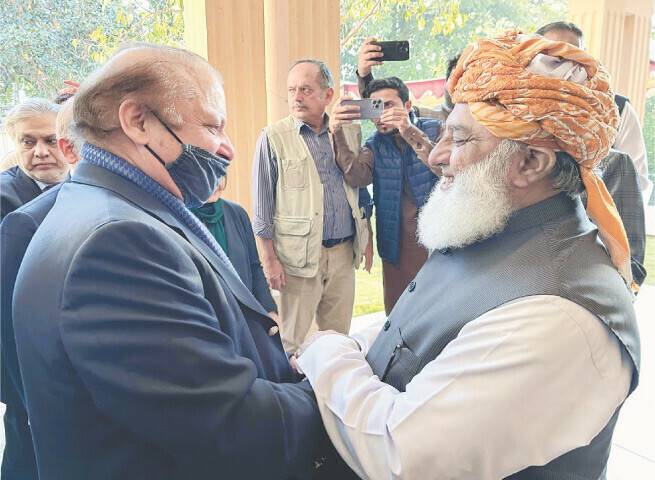 Fazlur Rehman to meet Nawaz today for joint election strategy