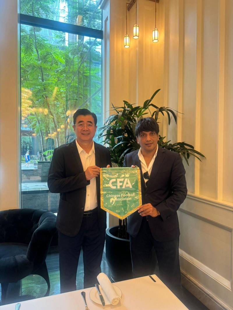 PFF President Mohsen Gilani calls on CFA President Song Kai