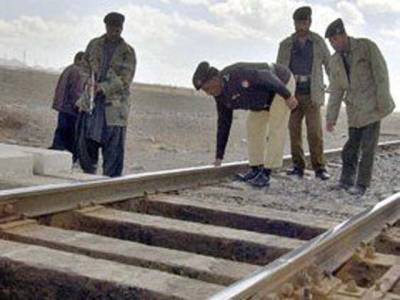 Railway track blown up in Dera Allah Yar