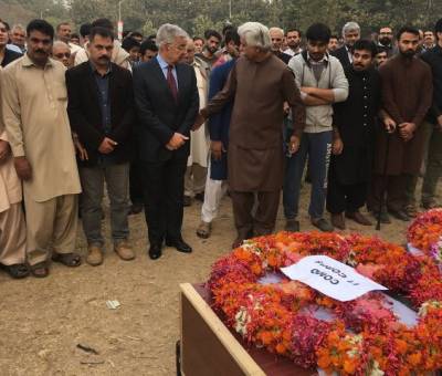 Pakistani diplomat killed in Afghanistan laid to rest