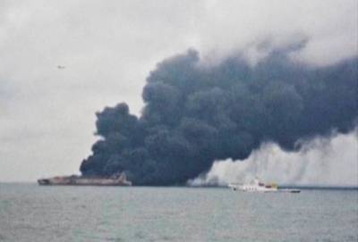 Iranian oil tanker burns for third day after collision off China coast