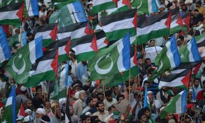 Huge crowds voice solidarity with Palestine in Karachi