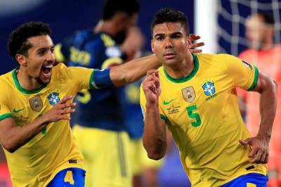 Casemiro nets 100th-minute winner as Brazil sink Colombia