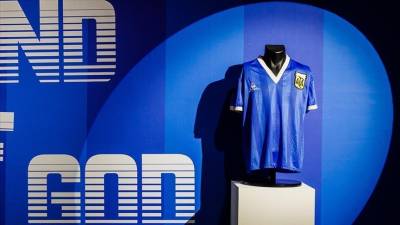 Maradona's 'Hand of God' jersey sells for record $9.28m at auction