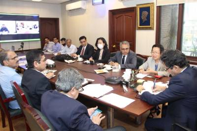 Chairman P&D Board Meets Supee Teravaninthorn, DG, Asian Infrastructure Investment Bank