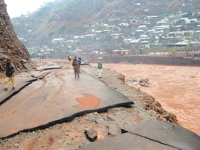30 houses washed away in AJK lake breach