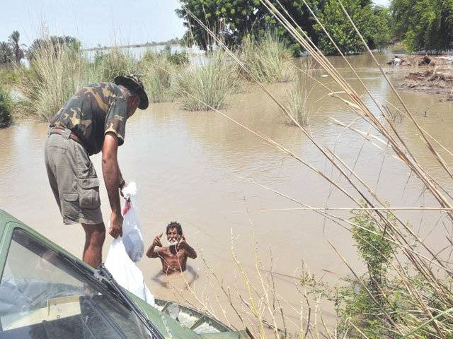 Raging water inundates Shahdadkot