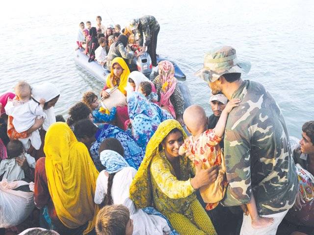 Exodus after floodwaters swamp Dadu, Mehar