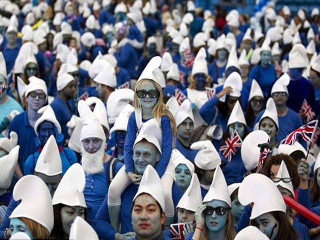 New Yorkers celebrate Global Smurfs Day