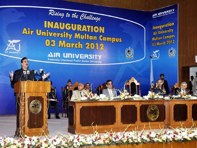 Gilani launches Air University’s Multan Campus