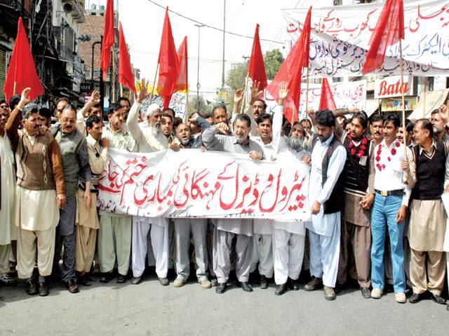 Workers protest against price hike