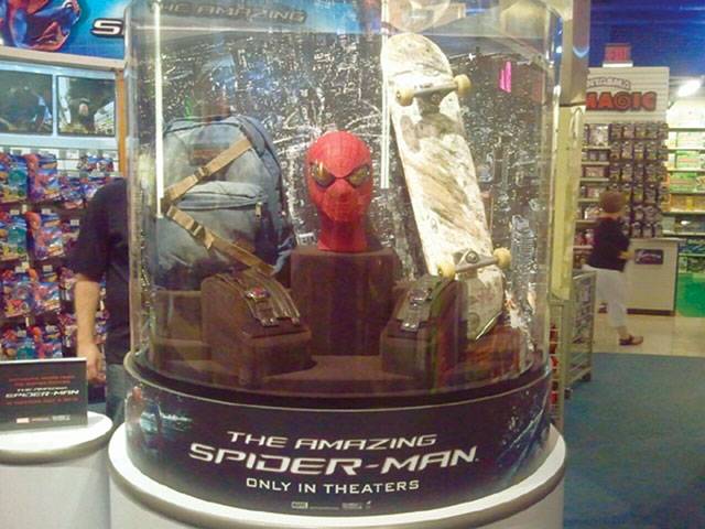 Garfield designed Spider-Man prop