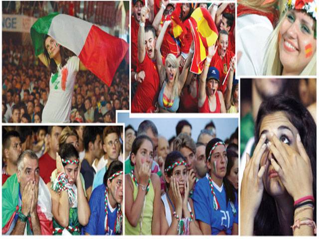 Spain fans rejoice in Euro win; Italians silenced