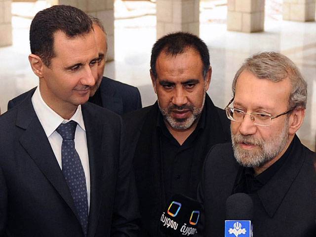 Iran’s Larijani meets Assad for solution