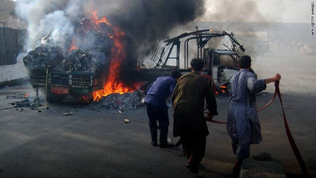Normalcy returns at the cost of five burnt vehicles
