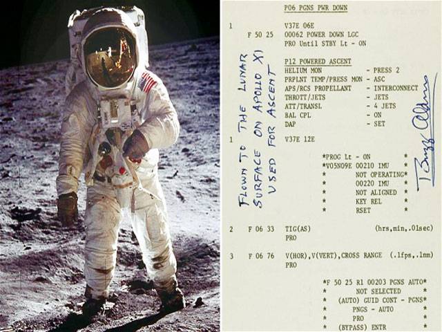 Aldrin's 1969 guide to landing on moon for sale 